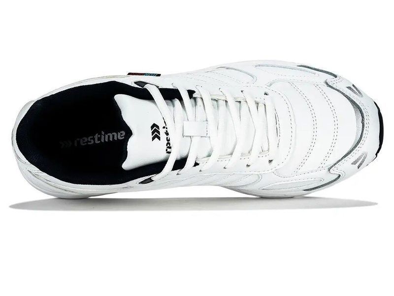 Кросівки Restime шкіряні білі PMB23128 white-navy фото
