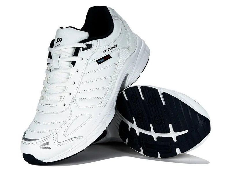 Кросівки Restime шкіряні білі PMB23128 white-navy фото