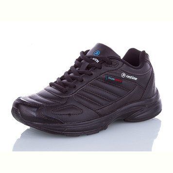 Кроссовки Restime кожаные черные PWB23128 black фото